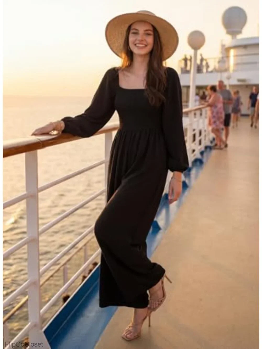 Womens Jumpsuit One Piece Long Sleeve Wide Leg Casual Romper